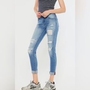 Caroline Mid Rise Ankle Skinny Jeans